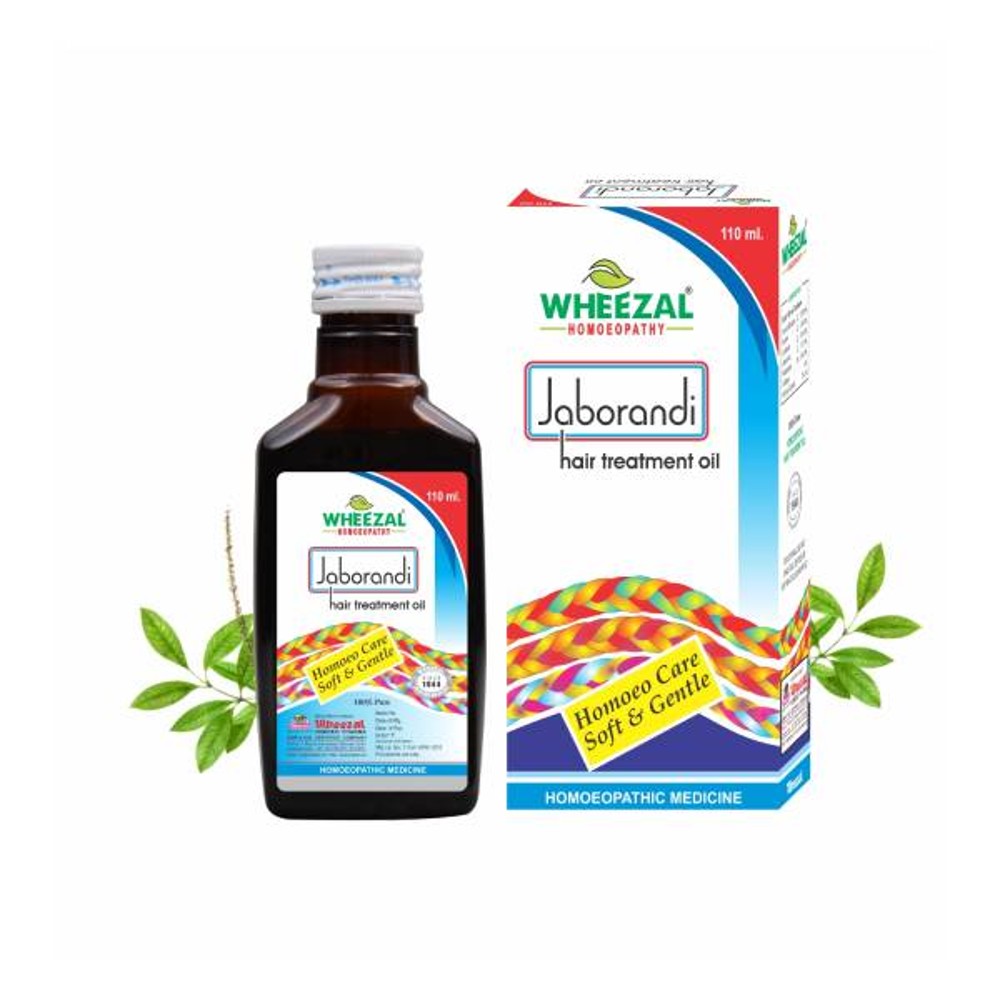 Wheezal Jaborandi Hair Treatment Oil (110ml) | Controls Hair Fall, Dandruff & Premature Greying