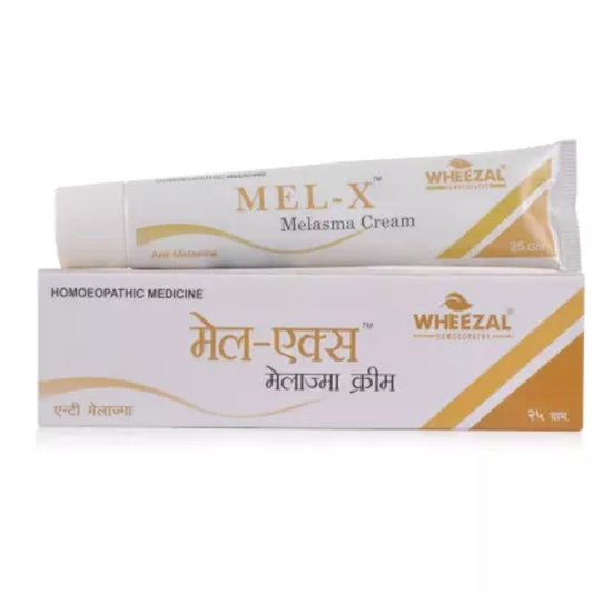 wheezal mel x melasma cream (25g) homeopathic ointment for skin pigmentation like melasma, chloasma,