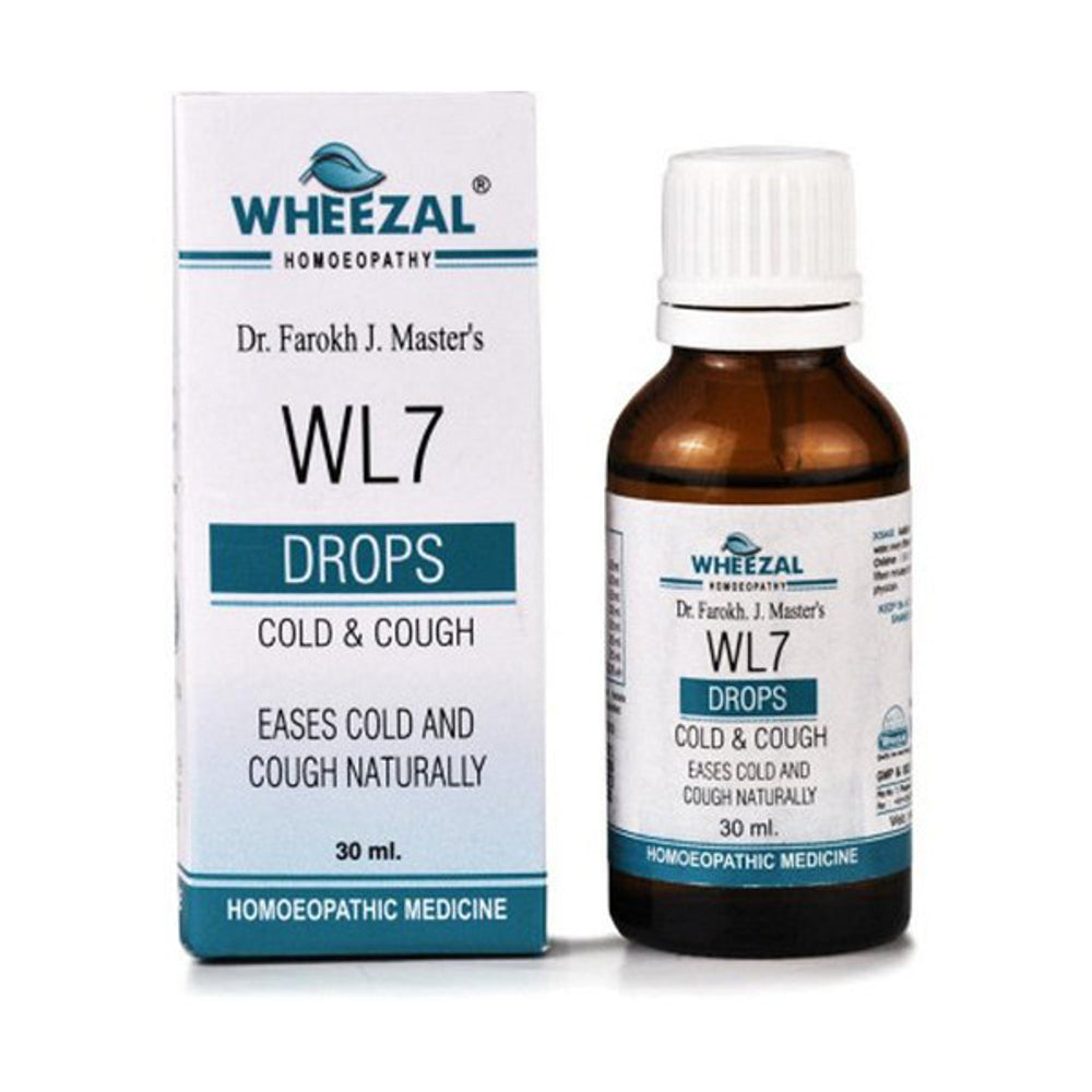 Wheezal WL 7 Cold And Cough Drops (30ml) Relieves Cold, Cough, Watery Nose, Sneezing, Itchy Eyes, Bl