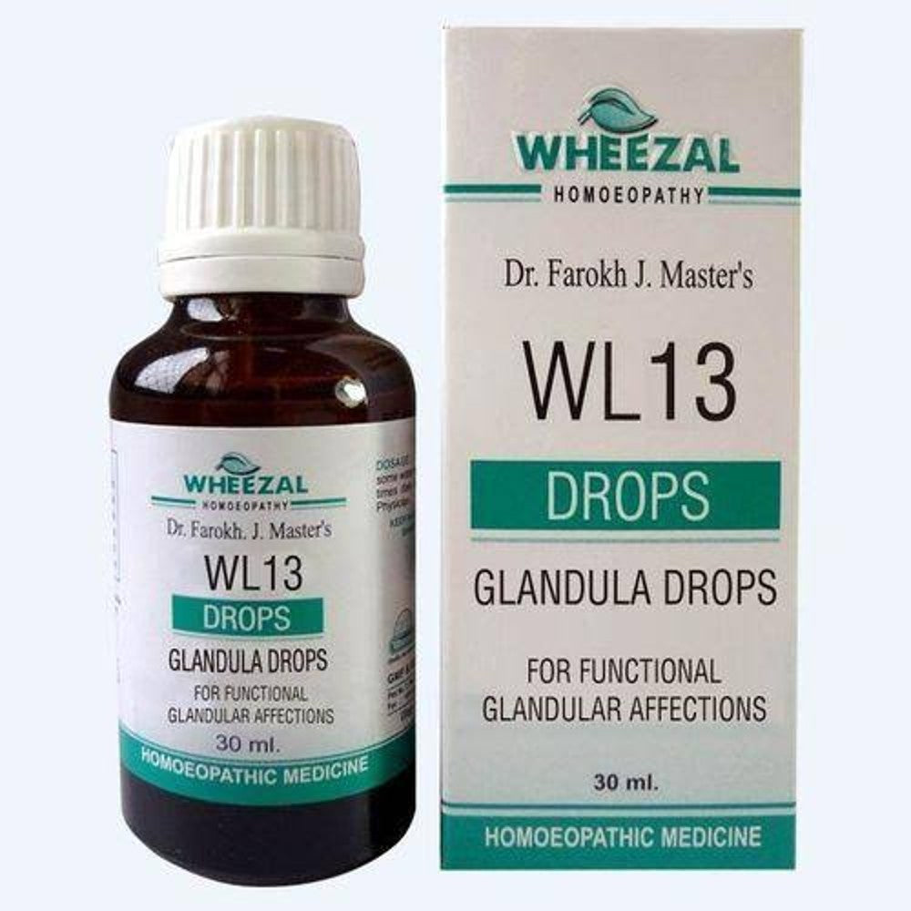 Wheezal WL 13 Glandula Drops (30ml) Effective in Endocrine Dysfunction, Growth Disturbances, Weak Im
