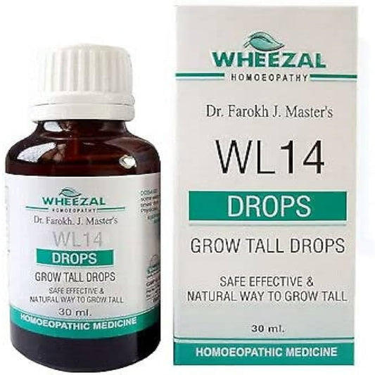 Wheezal WL 14 Grow Tall Drops (30ml) Useful in Short Children, Delayed Growth, Poor height & Nourish