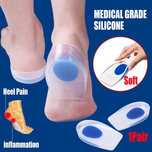 gel heel cups silicon heel pad for heel ankle pain