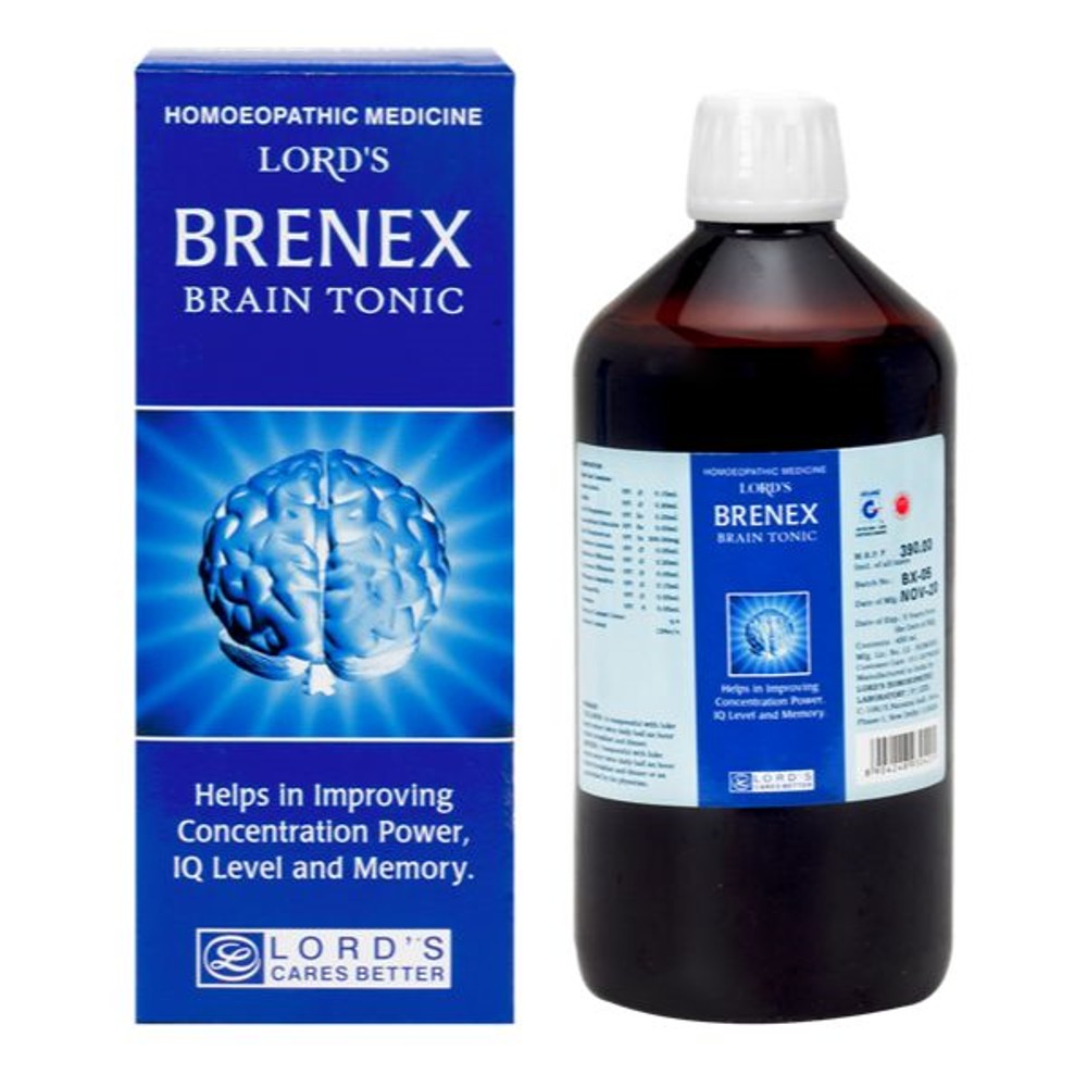 Lords Brenex Syrup (450ml) Brain Tonic, Helps Improve Memory and Concentration
