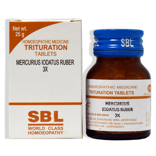 sbl mercurius iodatus ruber 3x tablets 25gm