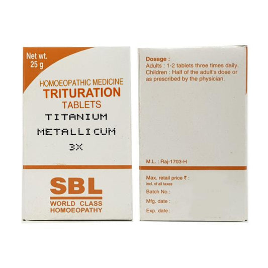 sbl titanium metallicum 3x tablets 25gm