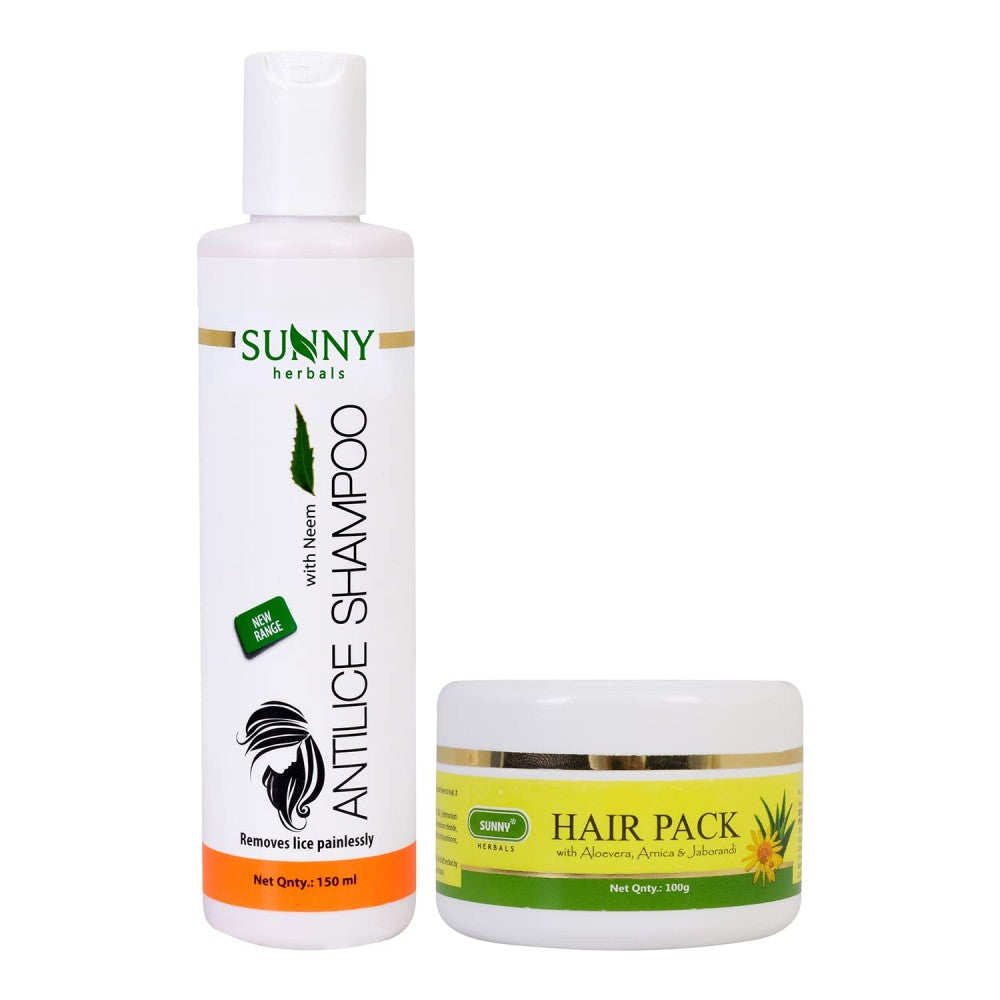 sunny anti lice shampoo(150 ml) & hair pack(100gm)