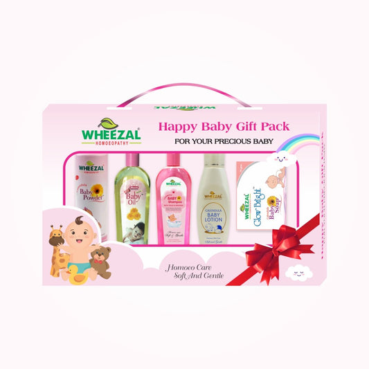Wheezal happy baby gift pack ( Calendula baby powder 100 gm, Calendula baby oil 100 ml, Calendula ba