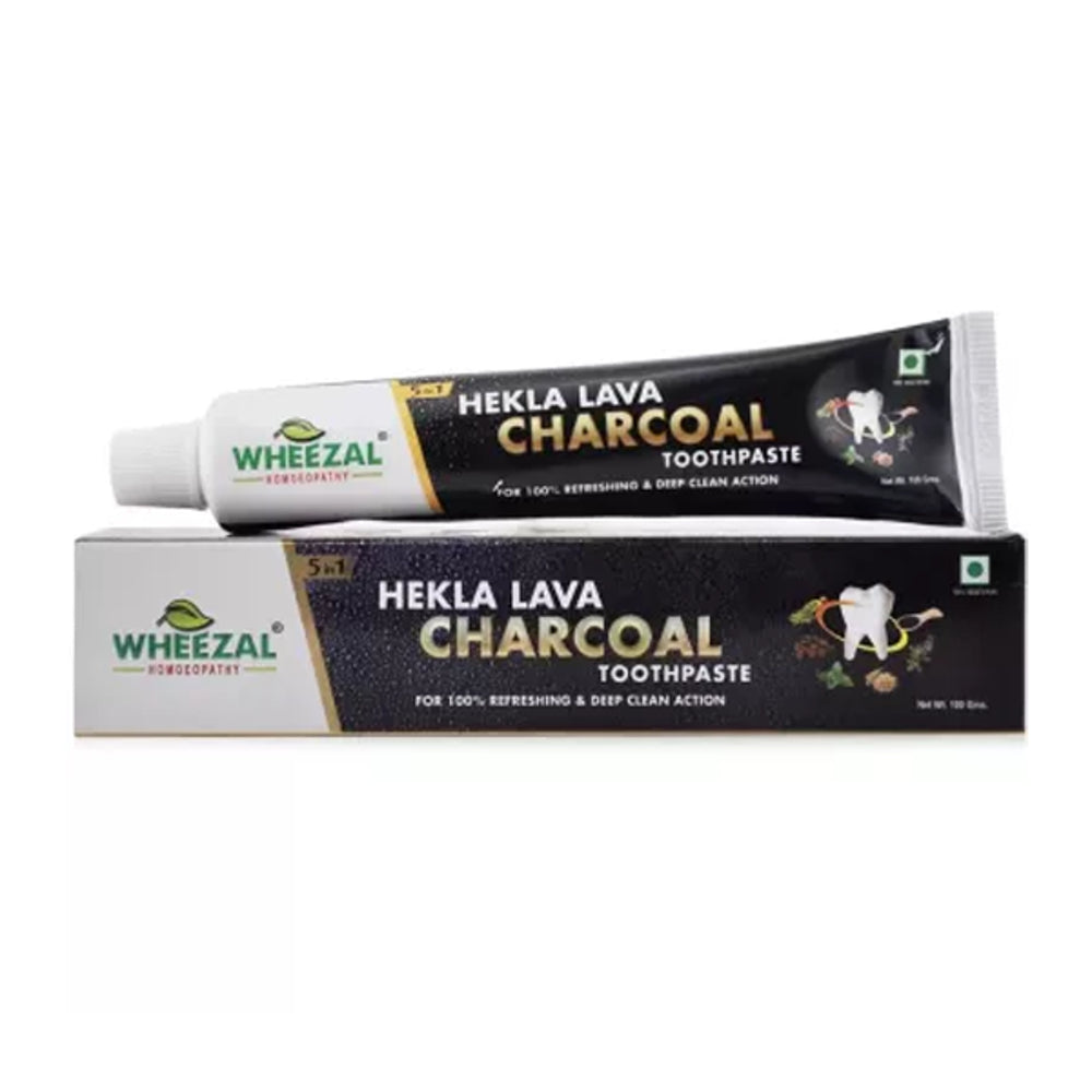 wheezal hekla lava charcoal toothpaste 100gm