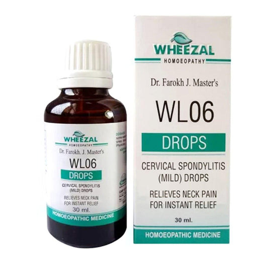 Wheezal WL 6 Cervical Spondylitis (Mild) Drops (30ml) Useful in Pain & Stiffness of Neck, Shoulder p