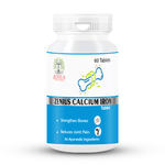 Zenius Calcium Iron Tablets - for Bone Strength, Blood Health, and Vital Nutrients - 60 Tablets