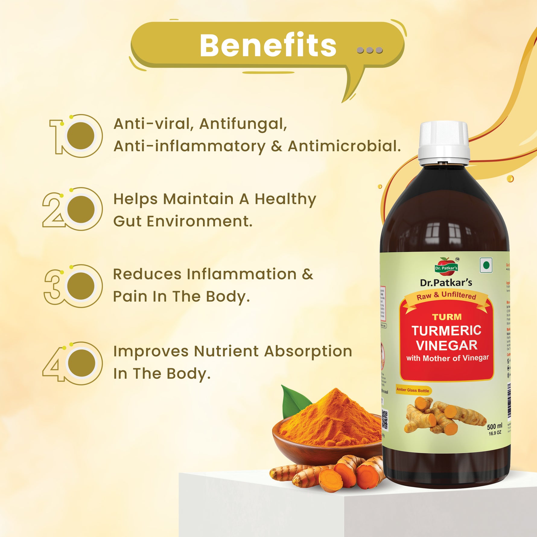 Dr. Patkar's Turmeric Vinegar with Mother