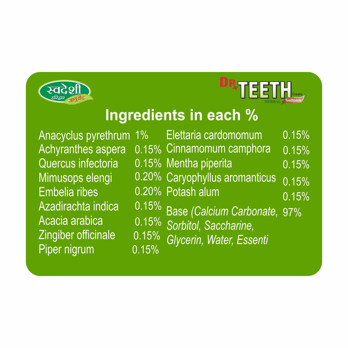 Pack of 2 Dr. Teeth Toothpaste 100gm for Oral Care, Helps Maintain Healthy Teeth & Gums.