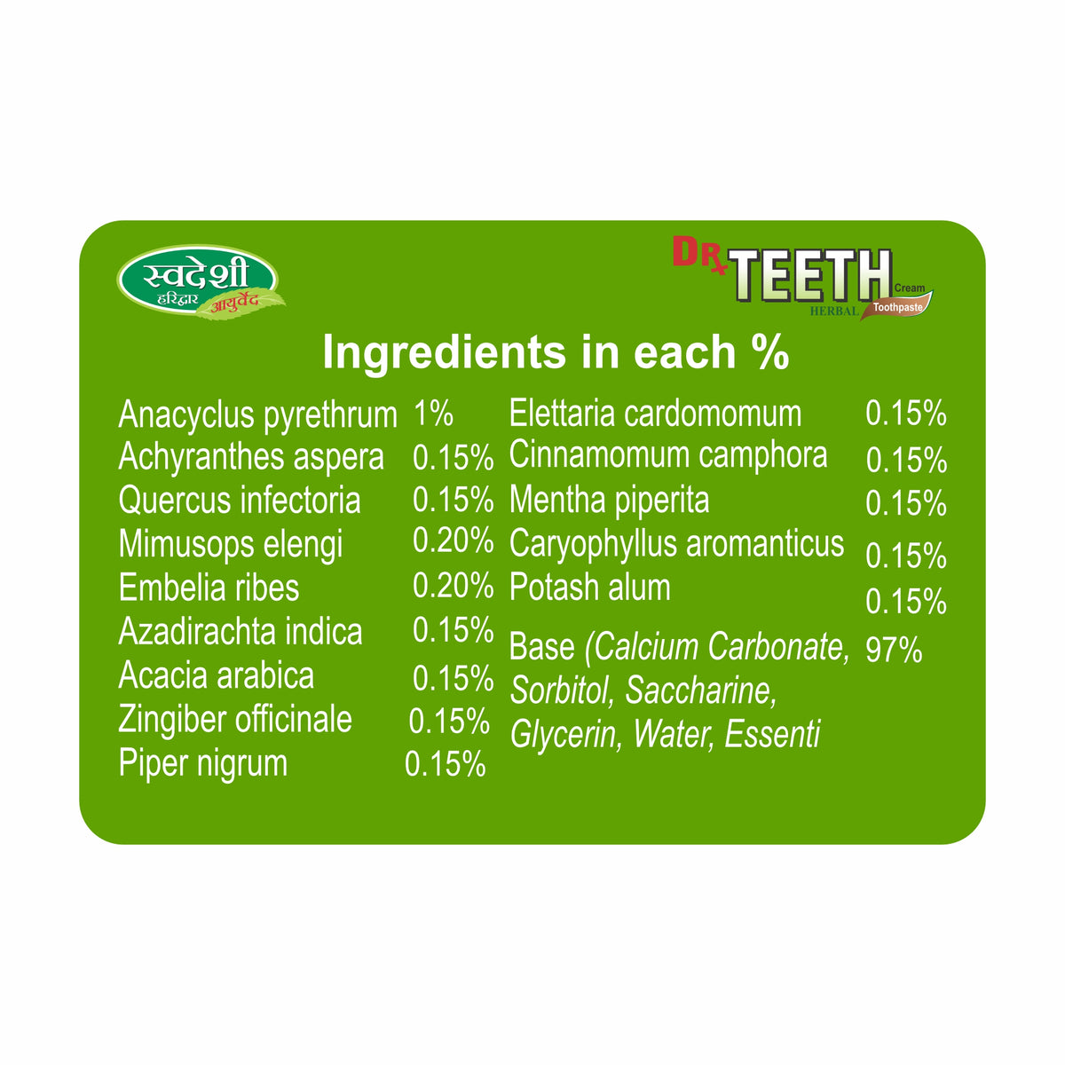 Pack of 3 Dr. Teeth Toothpaste 100gm for Oral Care, Helps Maintain Healthy Teeth & Gums.