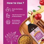 Dr. Patkar's Apple Cider Vinegar Cinnamon & Fenugreek with the Mother -  Pack of 1000ml
