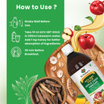 Dr. Patkar's ACV HRT GOLD | Apple Cider Vinegar with Arjuna, Curcumin, Ginger, Garlic & Lemon | 2X Formula Health Shot | Immunity, Heart & Gut Support | Raw & Unfiltered (1000 ML)
