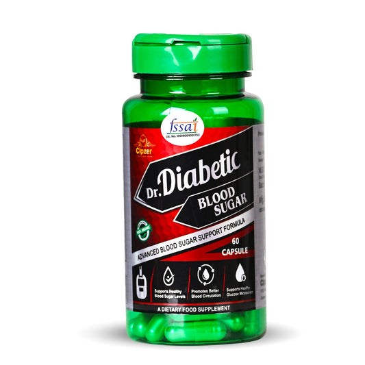 Cipzer Dr Diabetic Blood Sugar 60 Capsules | Herbal Diabetes Care & Natural Blood Sugar Control Support