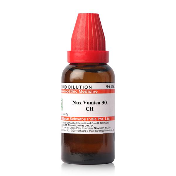 Dr Willmar Schwabe India Nux Vomica Dilution 30 CH - 30 ml - Pack of 3