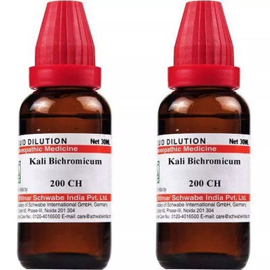 Dr Willmar Schwabe India Kali Bichromicum Dilution 200 CH - 30ml (Pack of 2)