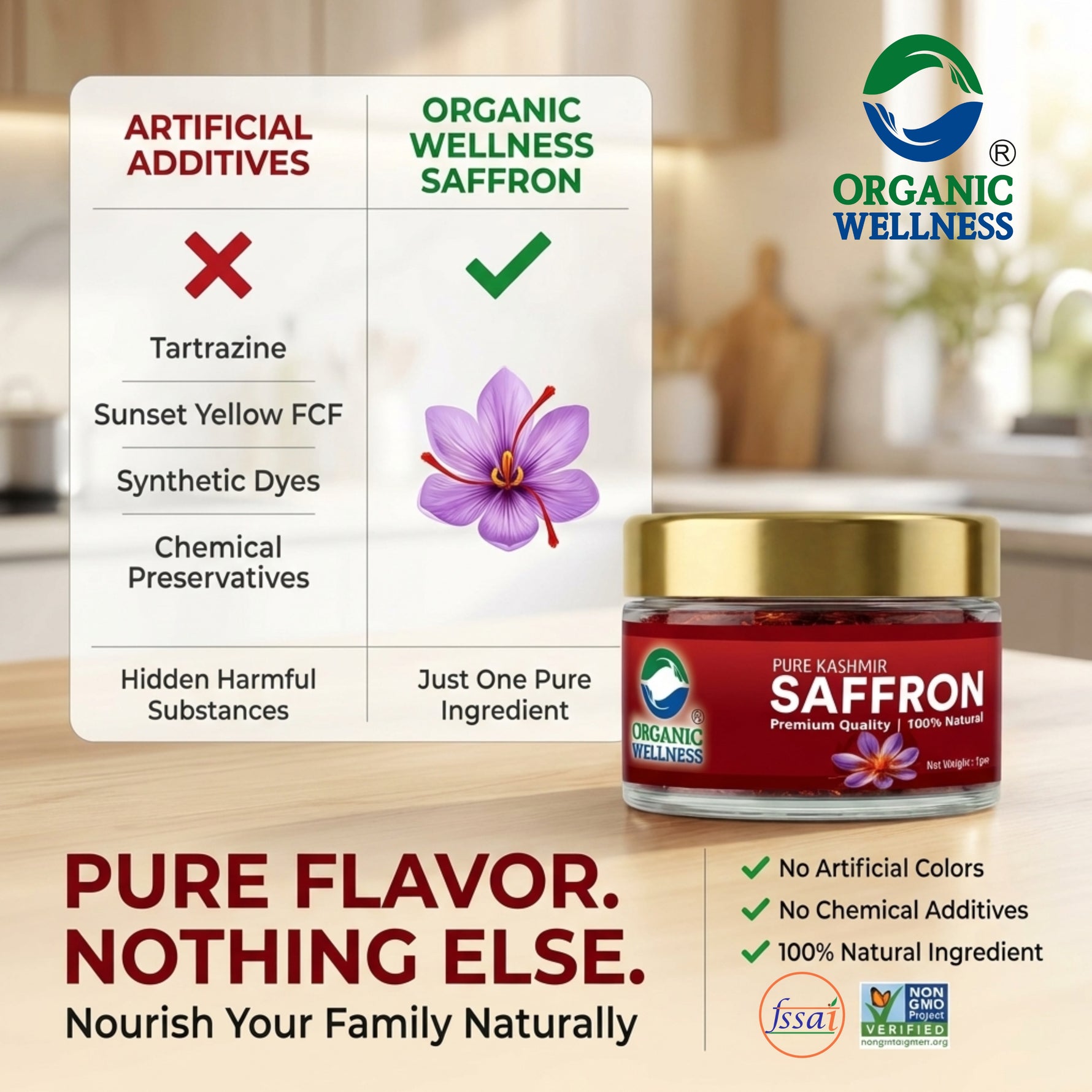 Organic Wellness Pure Saffron 1 gram