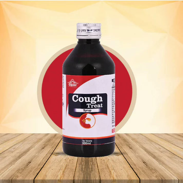Cipzer Cough Treat Syrup - 100ml | Natural Relief for Cough, Cold, Sore Throat & Chest Congestion