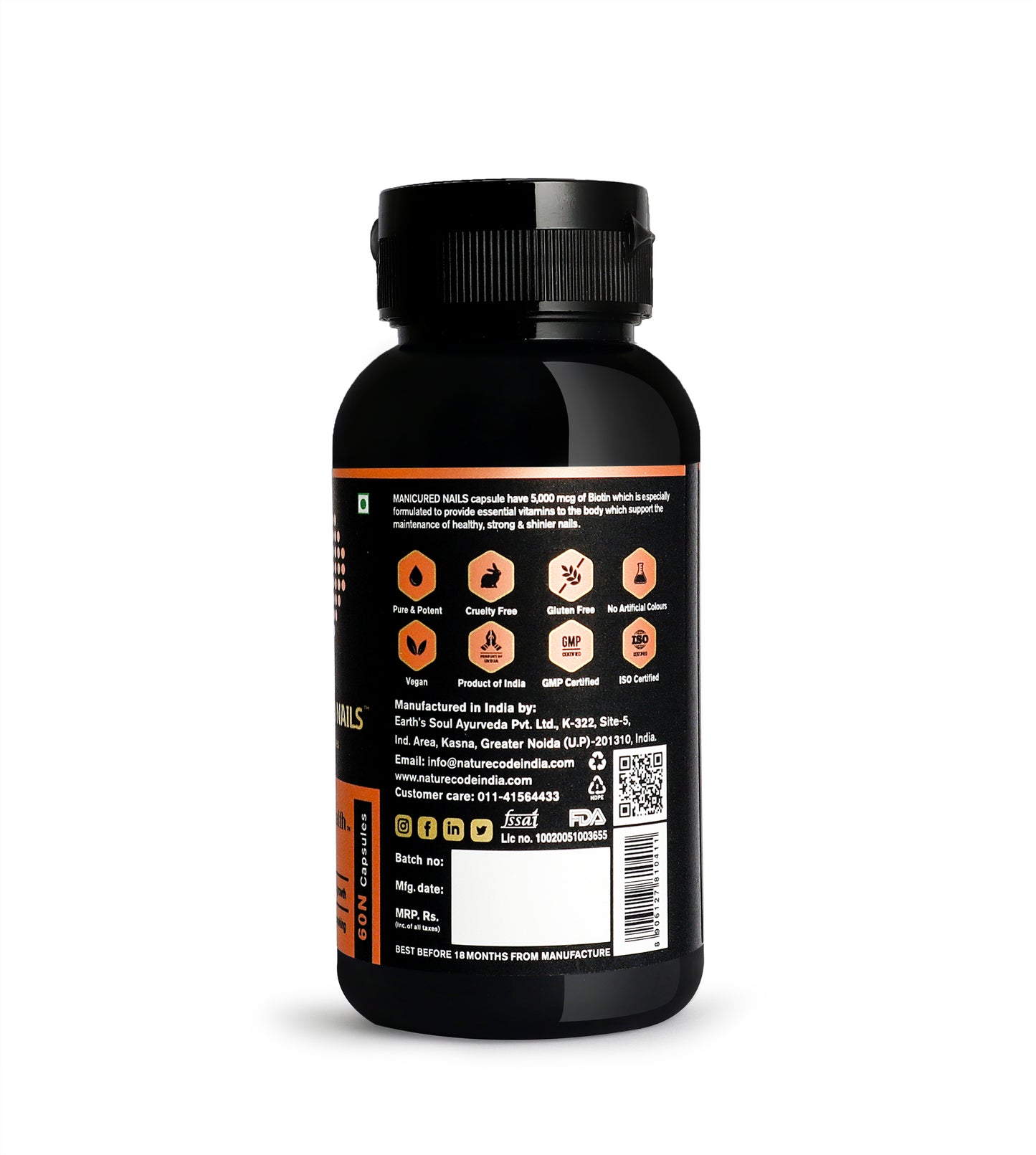 Nature Code Manicured Nails Capsule - 60 Capsules