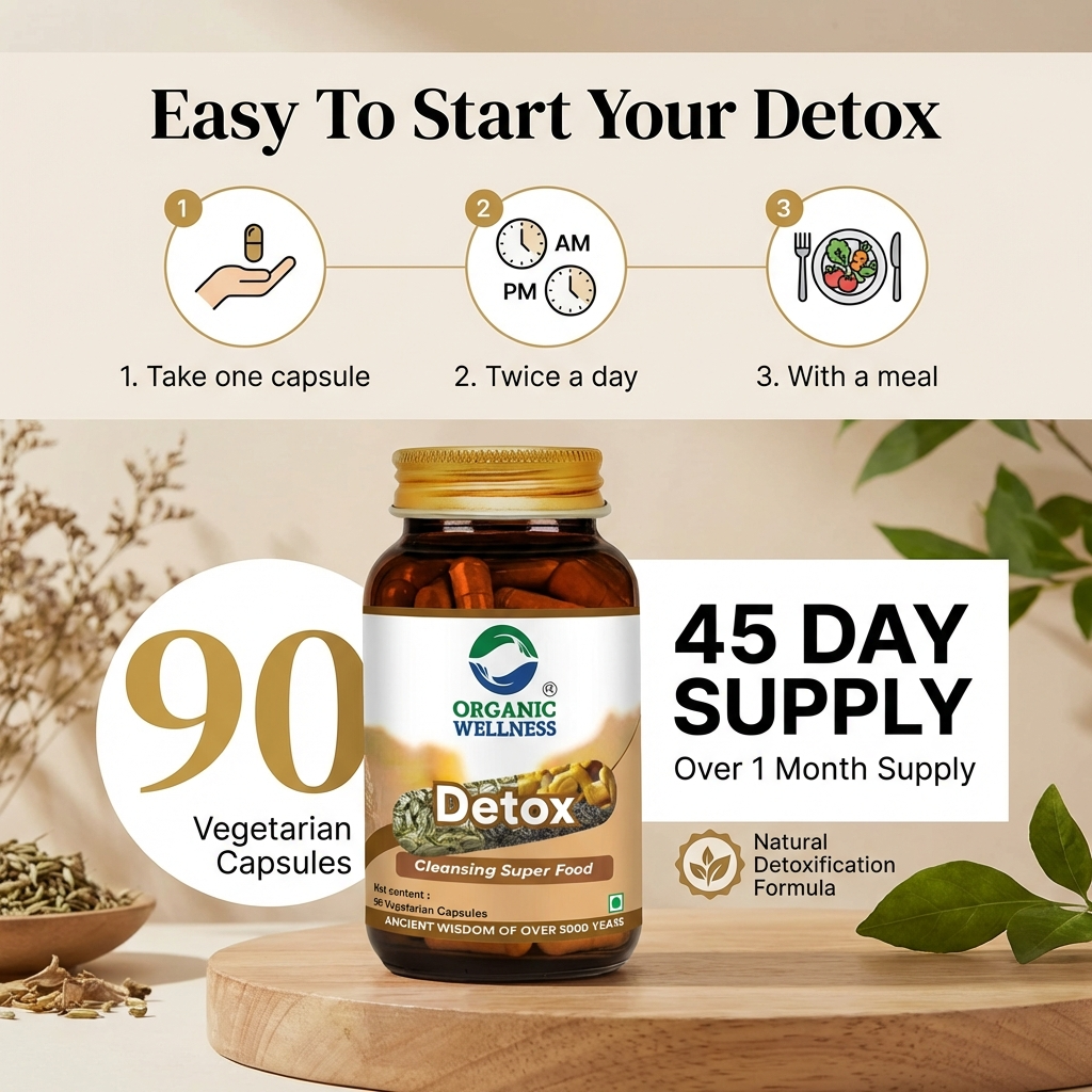 Organic Wellness Detox Capsules - 90 Vegetarian Capsules
