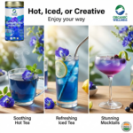 Organic Wellness 100% Natural Herbal Tea Butterfly Pea Flower Tea I Caffeine Free for Stress Relief I Memory Boosting Tea | Calming Tea, Brain Stimulant, Rich in Antioxidants (50 Gm)