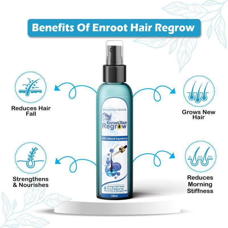 Divyashree Enroot Hair Regrow Oil for Hair Regrowth | Hair Fall Control | Hair Growth & Better Hair | 100ml Oil, Jeevan Care Ayurveda