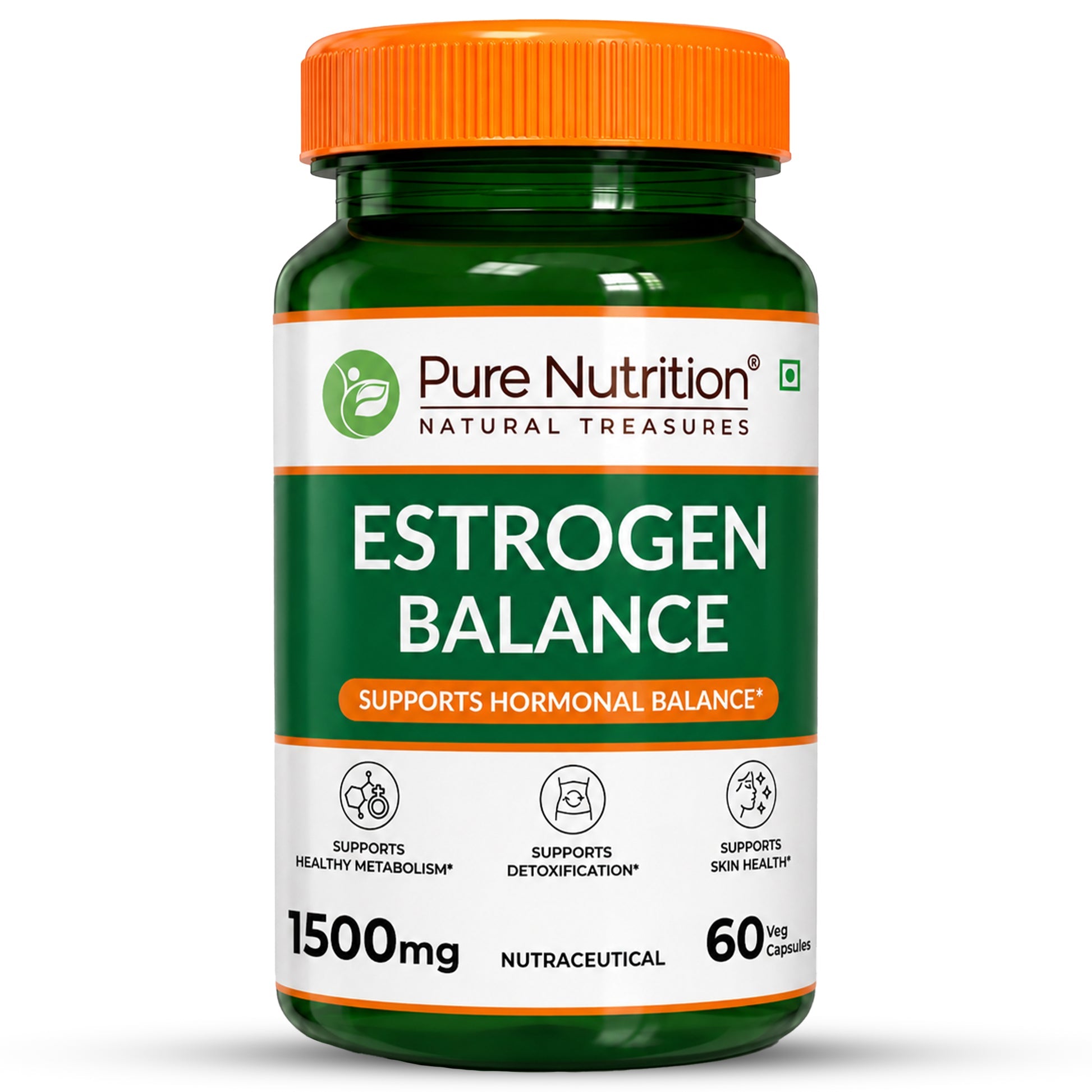 Estrogen Balance 1500mg | DIM, Calcium D-Glucarate & Chasteberry | 60 Veg Capsules