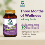 Organic Wellness Healthy Hair Capsules -  90 Vegetarian Capsules