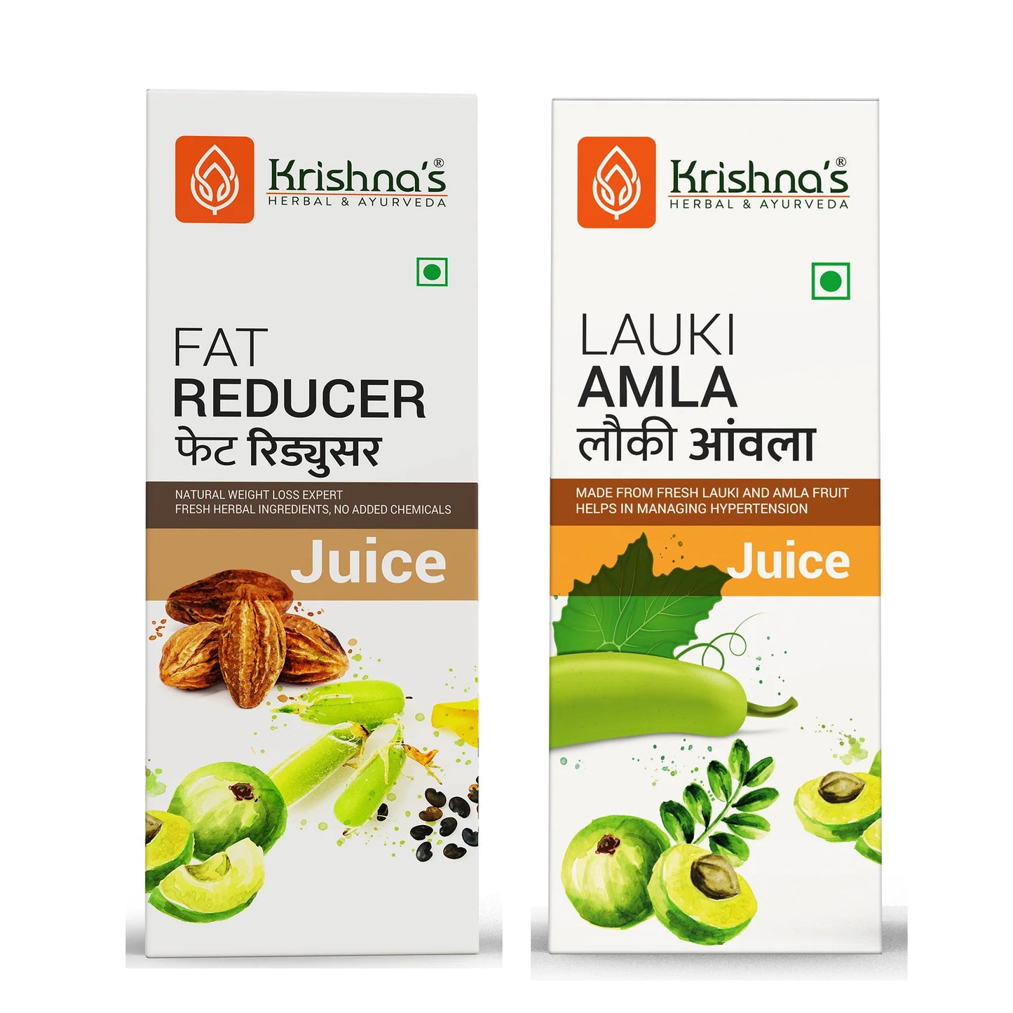 Krishna's Fat Reducer Juice 1000 ml | Lauki Amla 500 ml- Weight Management Combo