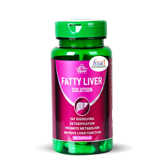 Cipzer Fatty Liver Solution 60 Capsules | Herbal Liver Care for Fatty Liver, Detox, Digestion & Wellness