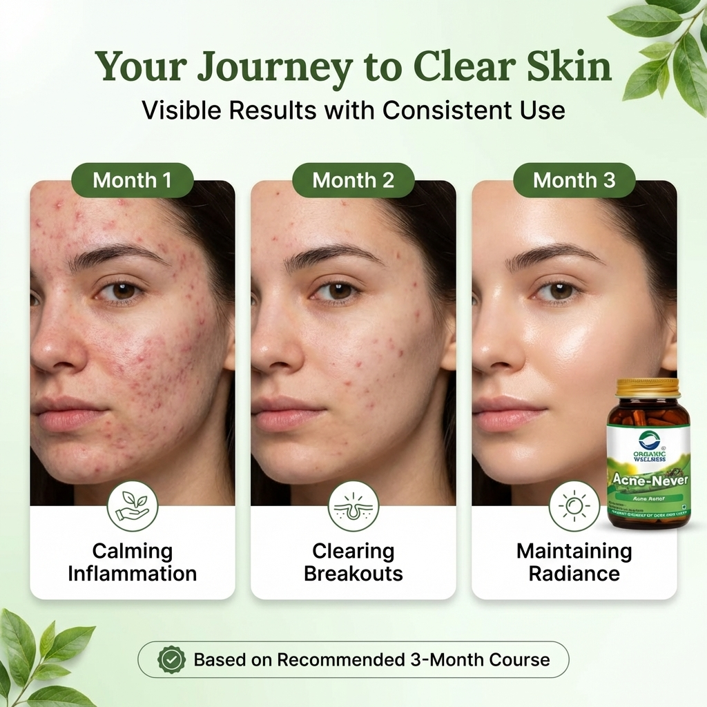 Organic Wellness Acne-Never Capsules - 90 Capsules