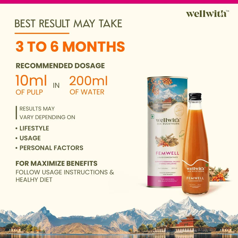 WellWith FemWell Sea Buckthorn Juice For Women Health (300ml)