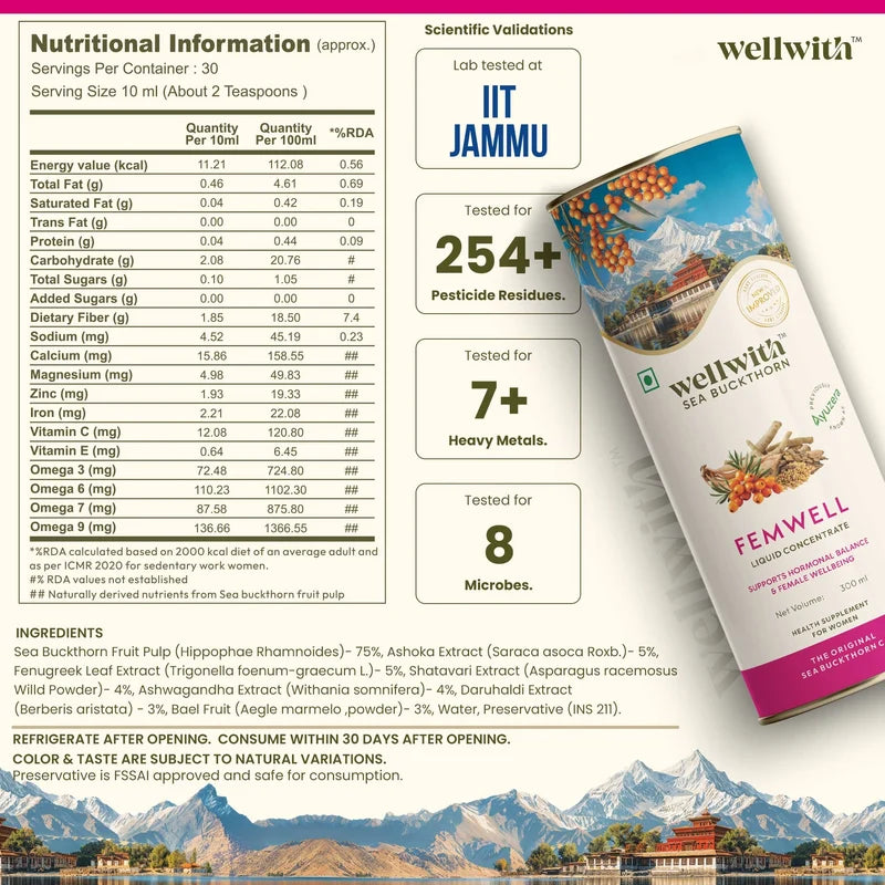 WellWith FemWell Sea Buckthorn Juice For Women Health (300ml)