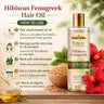 Kayee Ayurveda Hibiscus Fenugreek Hair Oil for Men & Women | Herbal Hair Growth Oil for Scalp Care & Hair Nourishment | Helps Condition Dry Hair, Support Stronger-Looking Hair & Enhance Natural Shine-210ML