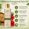 Kayee Ayurveda Hibiscus Fenugreek Hair Oil for Men & Women | Herbal Hair Growth Oil for Scalp Care & Hair Nourishment | Helps Condition Dry Hair, Support Stronger-Looking Hair & Enhance Natural Shine-210ML