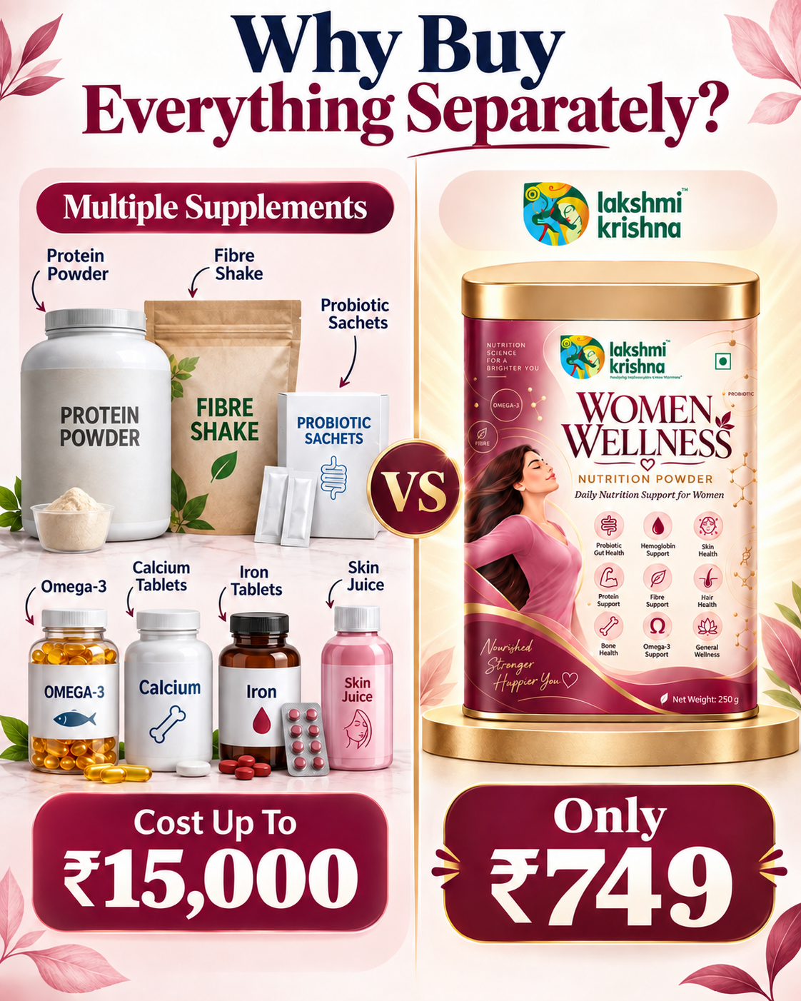 Lakshmi Krishna Naturals Women Wellness Nutrition Powder | 250 g