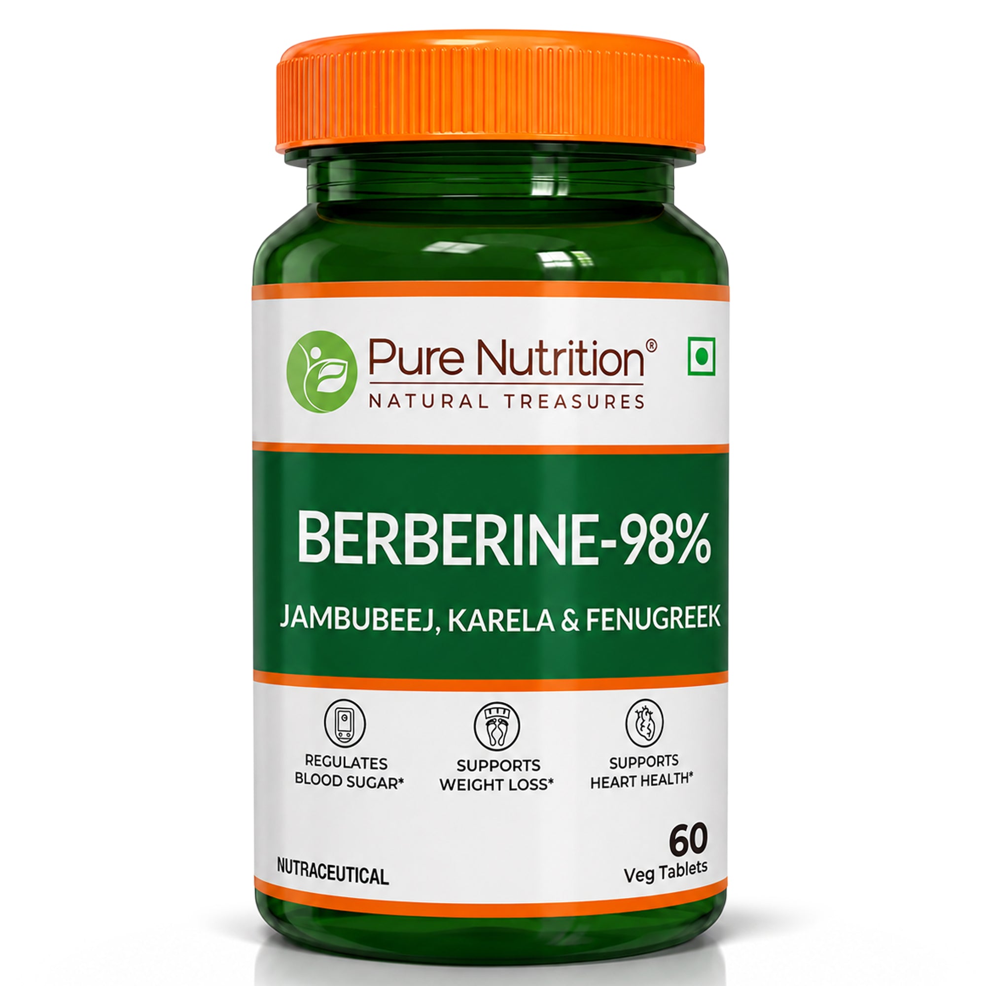 Pure Nutrition 98% Berberine Tablets - 60 Tablets