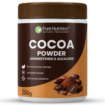 Pure Nutrition Cocoa Powder 250g unsweetened alkalized plant-based cocoa powder