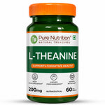 Pure Nutrition L-Theanine 200mg – 120 Veg Capsules for Relaxation, Focus & Cognitive Wellness