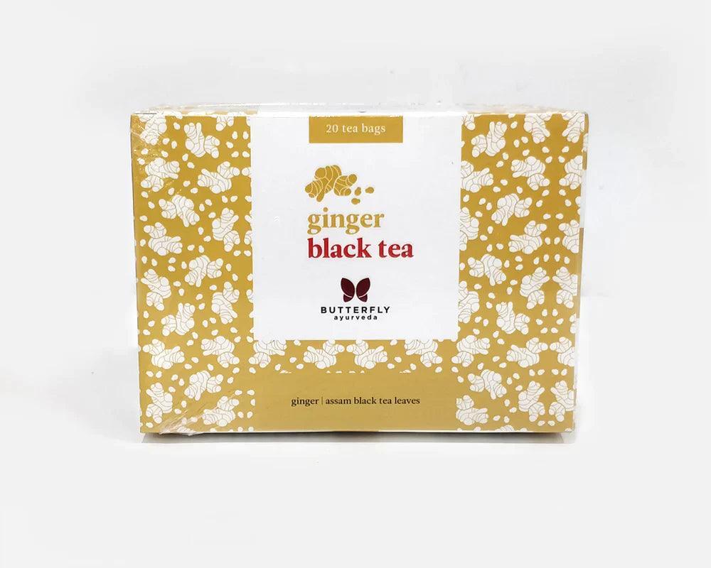 Butterfly Ayurveda Ginger Black Tea – Warming Herbal Blend for Digestive Comfort – 100g