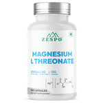 Zespo Magnesium L-Threonate – Providing 144 mg Elemental Magnesium – Supports Brain Health, Memory, Focus, Calm Mood 120 Capsules