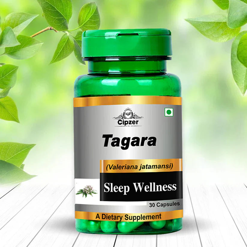 Cipzer Tagara Capsule 30 Capsules | Natural Sleep Support, Stress Relief, Brain Health & Relaxation