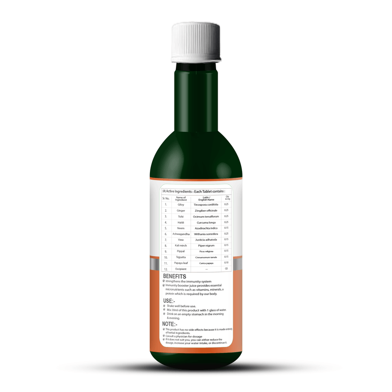 Zenius Immuntiy Juice - Herbal Juice to Strengthen Immune System, Fight Fatigue, and Promote Overall Health - 500ml Juices
