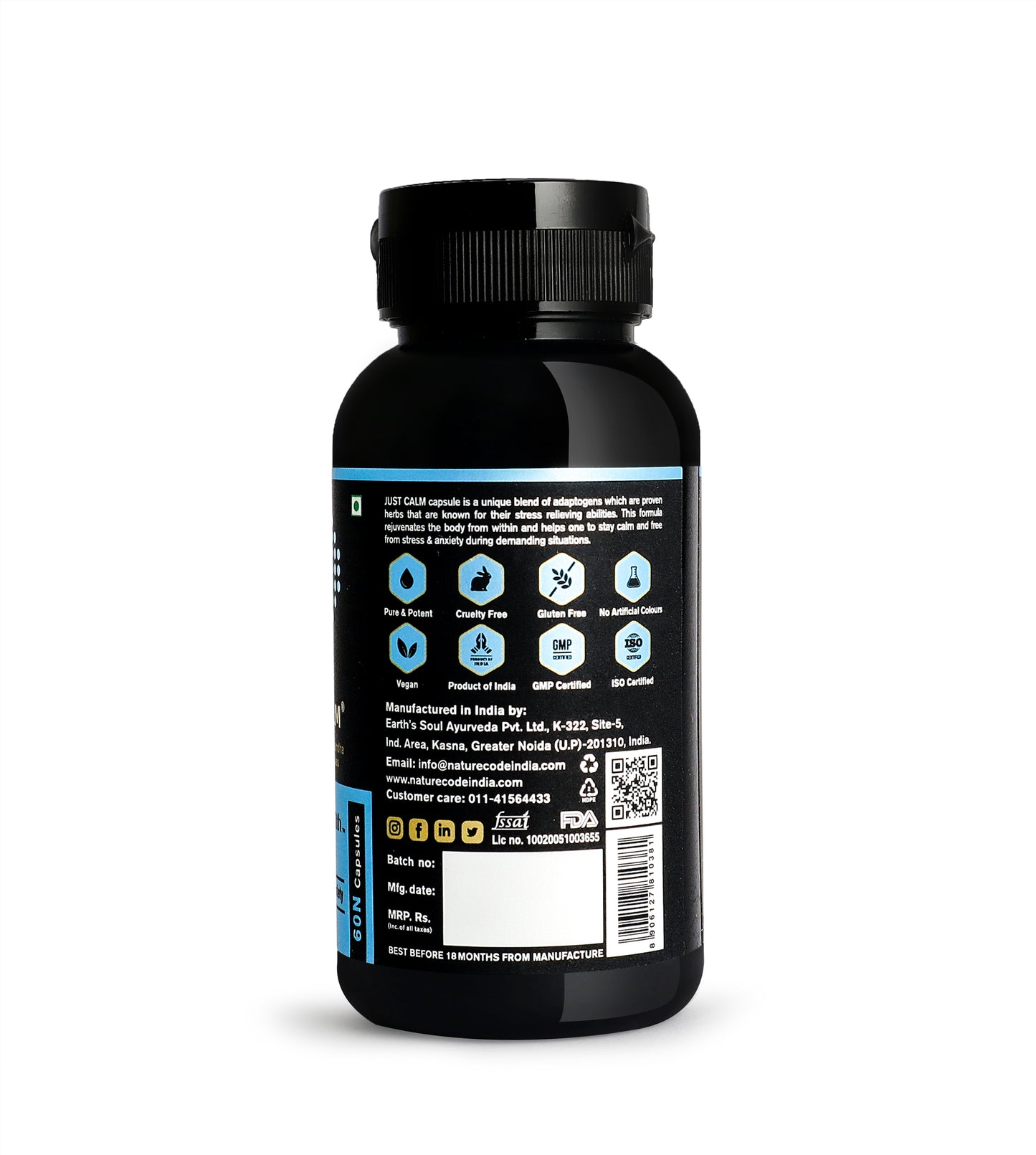 Nature Code Just Calm Capsule - 60 Capsules
