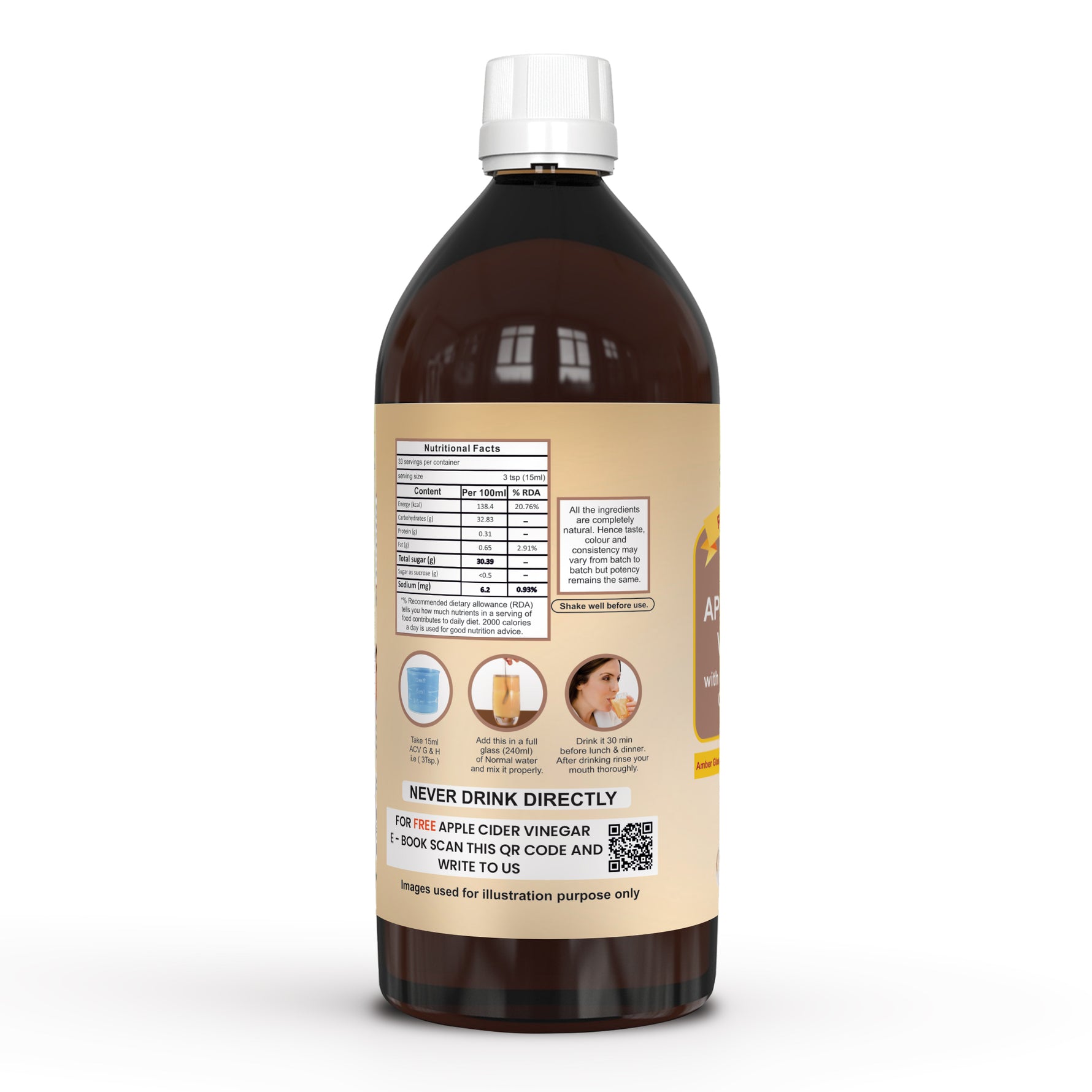 Dr. Patkar's Apple Cider Vinegar Garlic & Honey with the Mother (500ml Each)