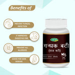 Pack of 2 Gandhak Vati 30Tab HELPS IMPROVING DIGESTION & PROMOTES CLEAR AND HEALTHY SKIN.
