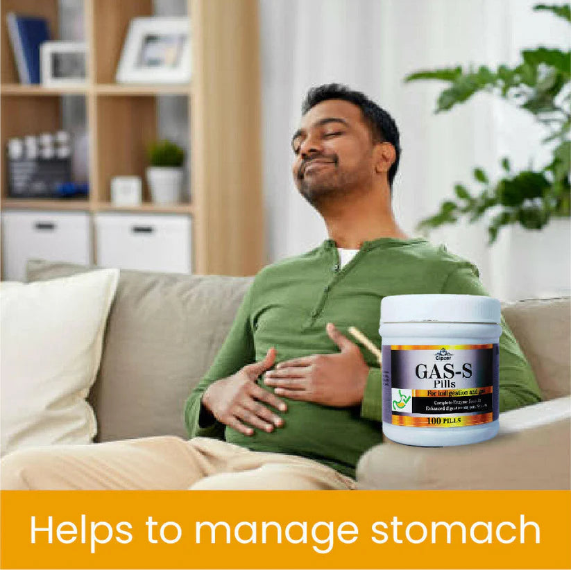 Cipzer Gas-s Pill - 100 pils for Digestive, Acidity, Bloating & Constipation Issues Tablet