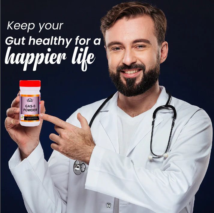 Cipzer Gas-S Powder - 50 G | Herbal Relief for Gas, Acidity, Indigestion, Constipation & Bloating